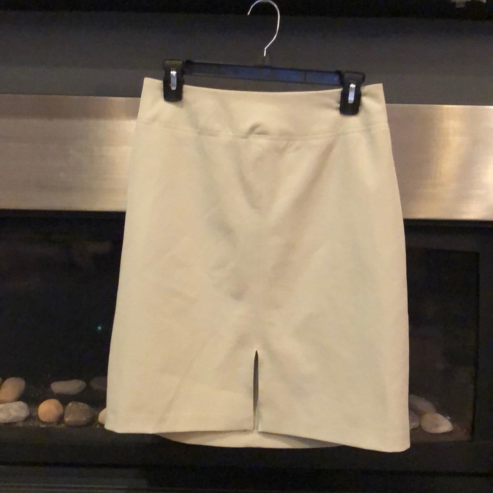 Women’s light green knee length suit skirt